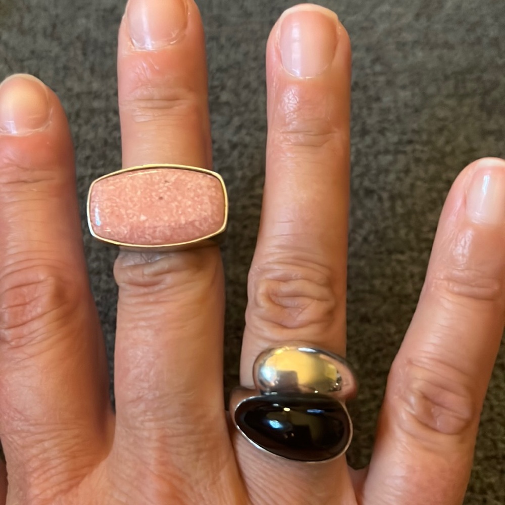 2 Sterling silver rings. .925 from QVC. Size 6.